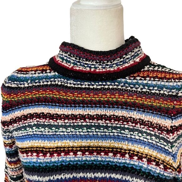 Loft Colorful Striped Sweater. Mock Turtleneck. Sz Small. Great Condition!! - Picture 3 of 12